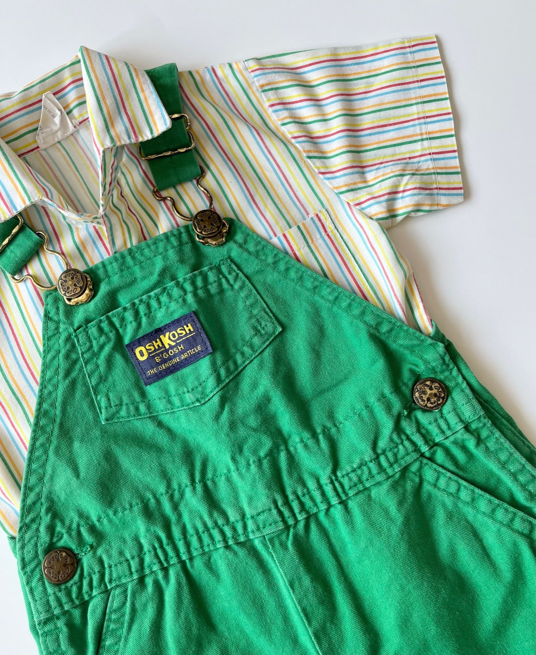 Vintage Multi-Stripe Teeny Tiny Resort Shirt ~ 12 Months