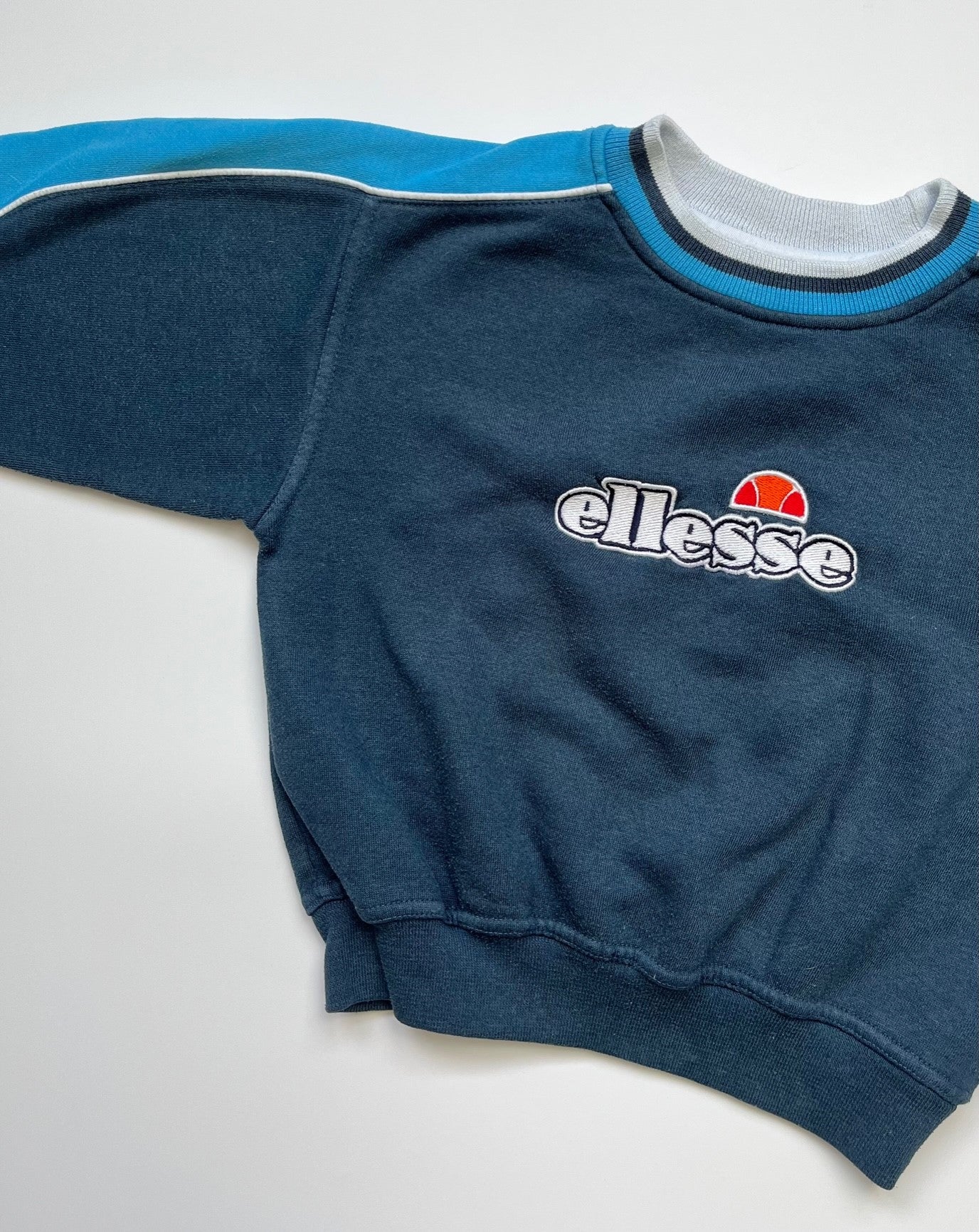 Vintage Ellesse Navy &amp; Blue Sweatshirt ~ 2-3 Years