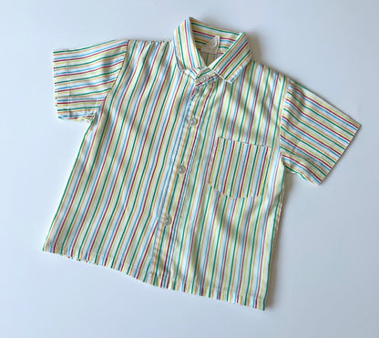 Vintage Multi-Stripe Teeny Tiny Resort Shirt ~ 12 Months