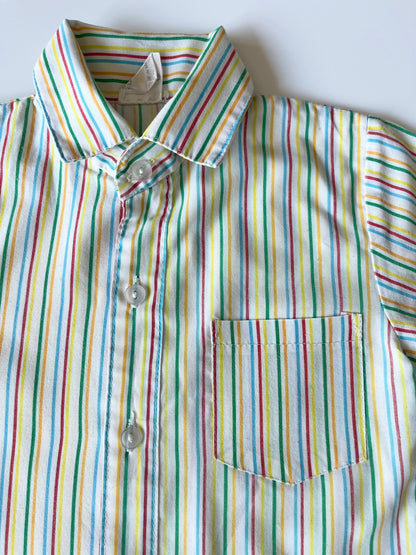 Vintage Multi-Stripe Teeny Tiny Resort Shirt ~ 12 Months