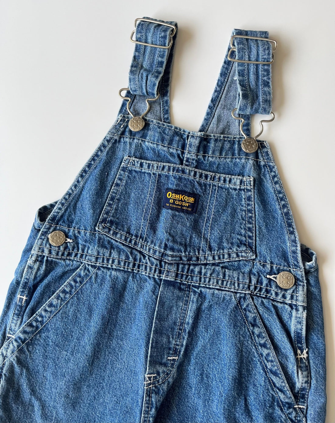 Vintage OshKosh Mid Blue Denim Shortalls ~ 3 Years