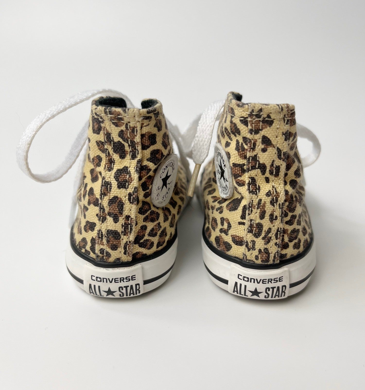 Leopard Print Converse Lace Up Shoes Infant Size 4