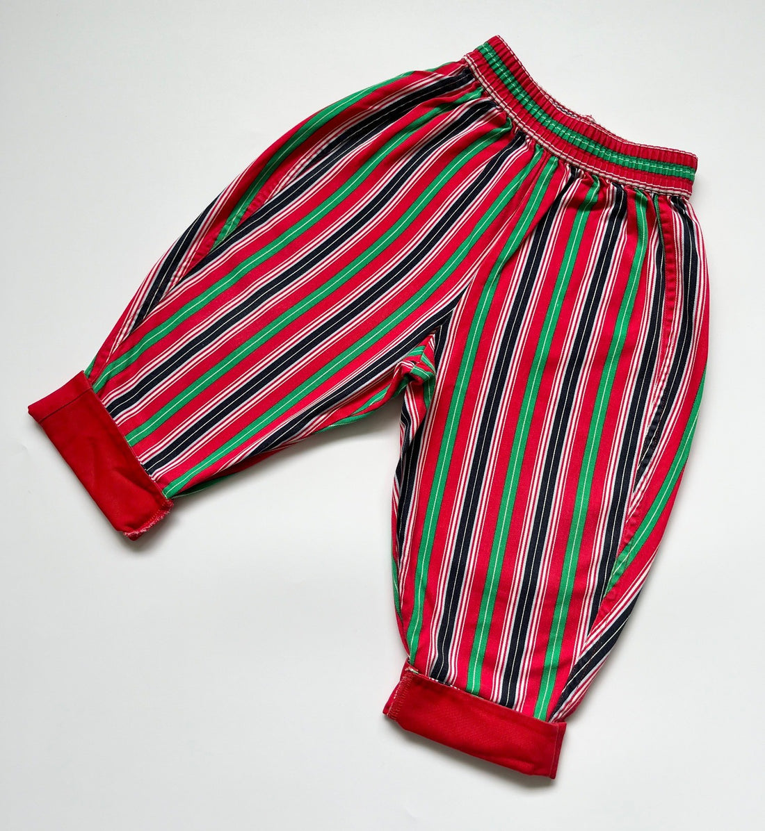 Vintage St. Michael Striped Cotton Trousers ~ 12-18 Months